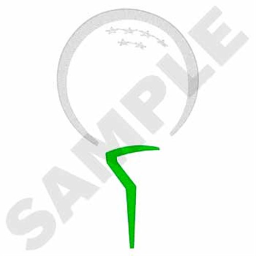 Golf Ball Outline Machine Embroidery Design