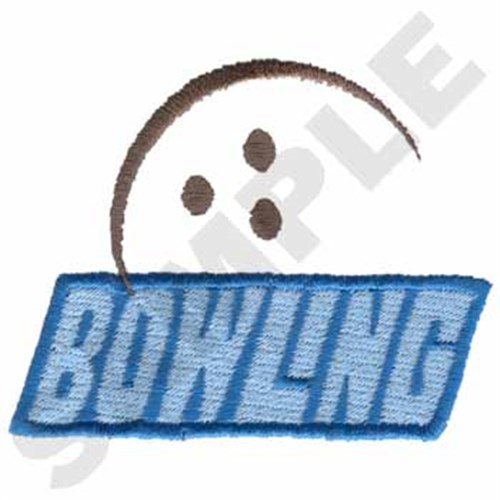 Bowling Machine Embroidery Design