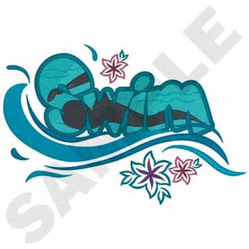 Swim Machine Embroidery Design