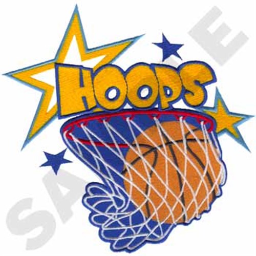 Basketball Hoops Machine Embroidery Design