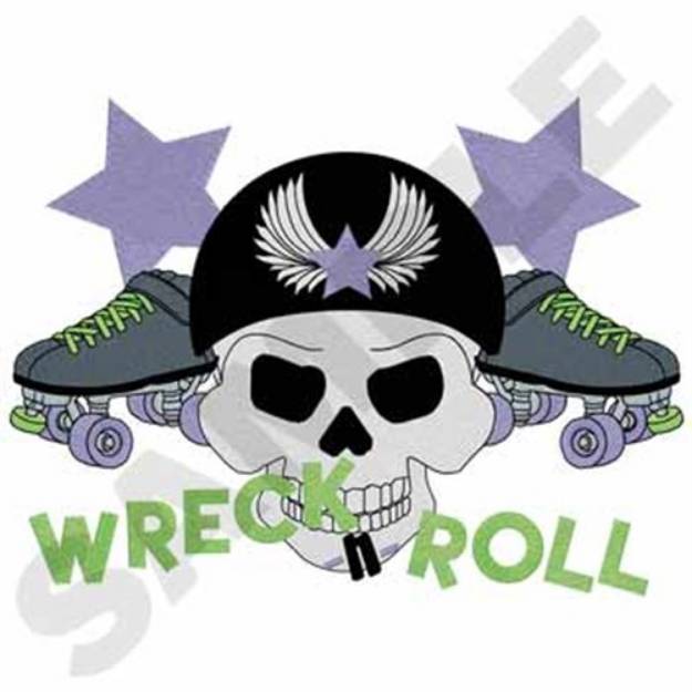 Picture of Roller Derby Machine Embroidery Design