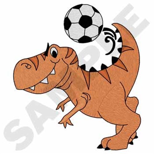 Dino Soccer Machine Embroidery Design