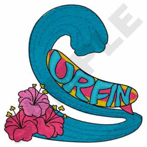 Picture of Surfing Machine Embroidery Design