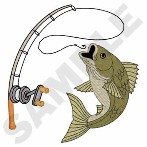 Fishing Machine Embroidery Design