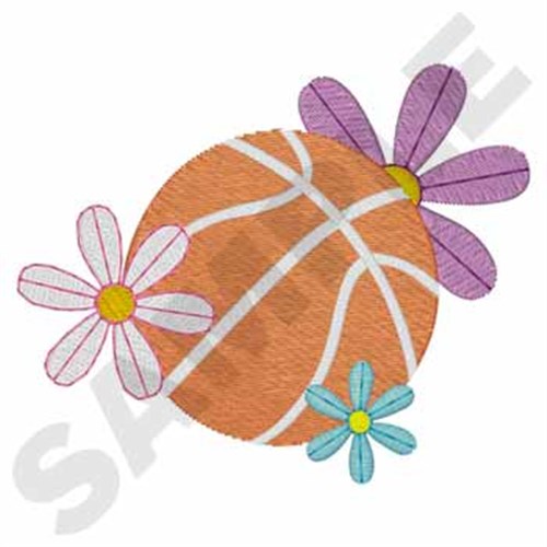 Girls Basketball Machine Embroidery Design