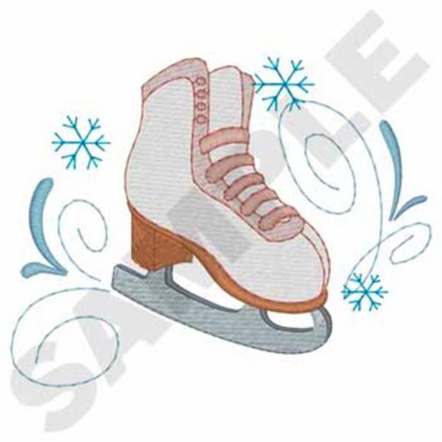 Picture of Girls Figure Skate Machine Embroidery Design