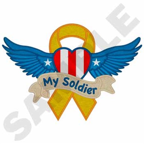 Love My Soldier Machine Embroidery Design