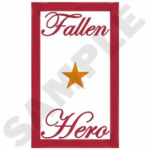 Fallen Hero Machine Embroidery Design