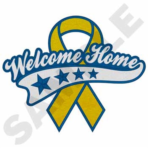 Welcome Home Ribbon Machine Embroidery Design