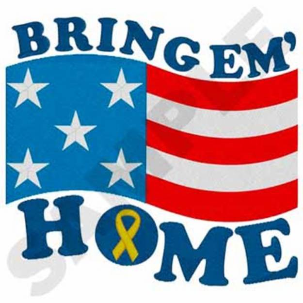 Picture of Bring Em Home Machine Embroidery Design
