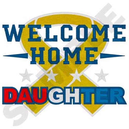 Welcome Home Soldier Machine Embroidery Design
