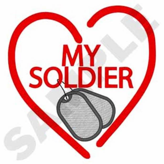Picture of Love My Soldier Machine Embroidery Design