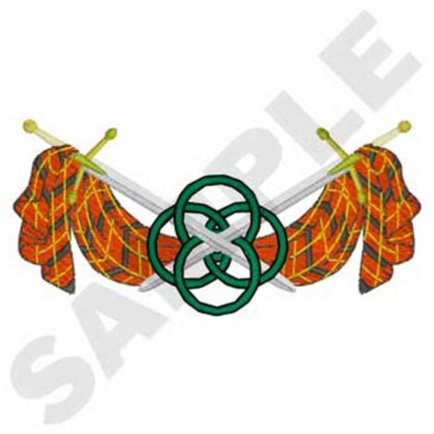 Picture of Crossed Claymores Machine Embroidery Design