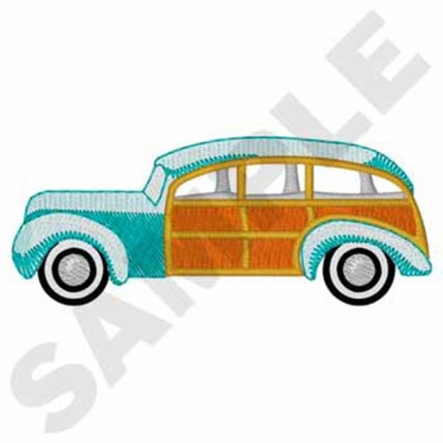 Picture of Woodie Station Wagon Machine Embroidery Design