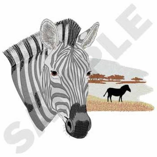 Picture of Zebra Machine Embroidery Design