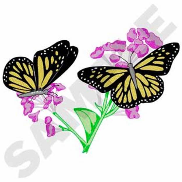 Picture of Monarch Butterflies Machine Embroidery Design
