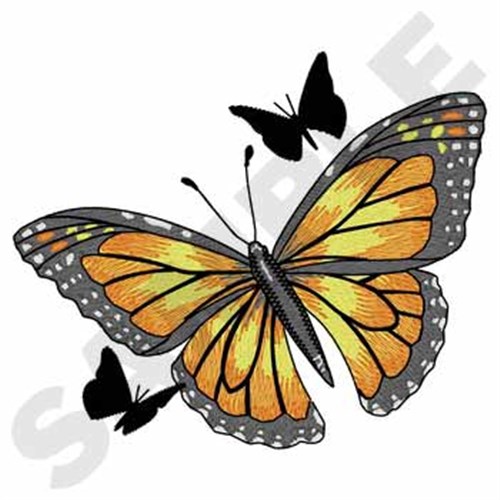 Monarchs Machine Embroidery Design