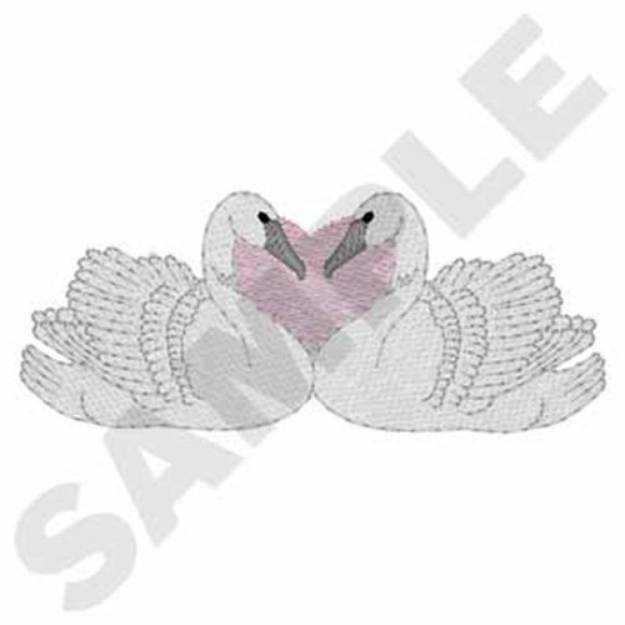 Picture of Swans Machine Embroidery Design