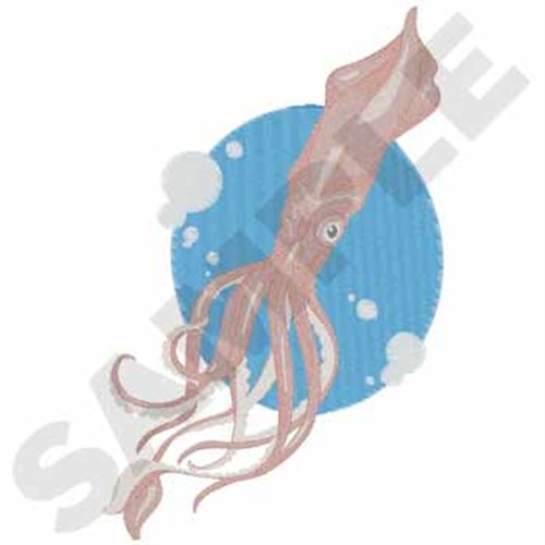 Squid Machine Embroidery Design