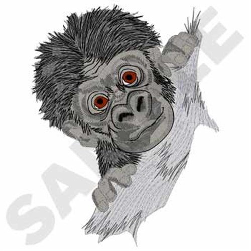 Baby Gorilla Machine Embroidery Design