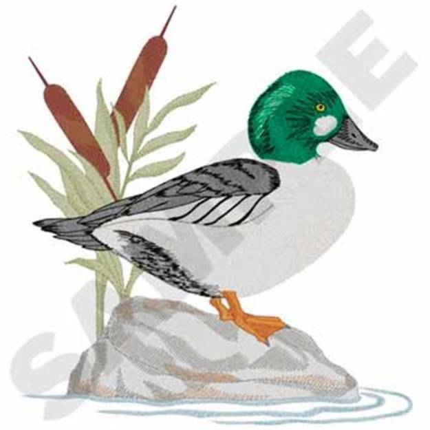 Picture of Golden Eye Duck Machine Embroidery Design