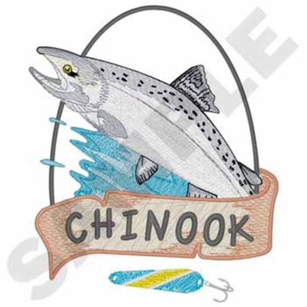 Picture of Chinook Salmon Machine Embroidery Design
