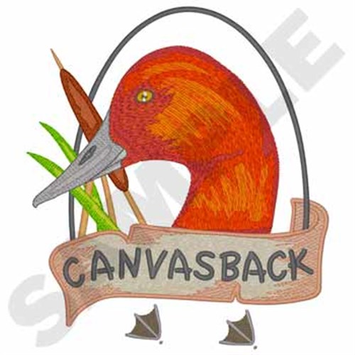 Canvasback Machine Embroidery Design