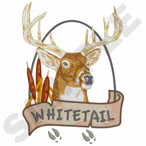 Whitetail Deer Machine Embroidery Design
