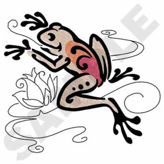 Picture of Jumping Frog Machine Embroidery Design