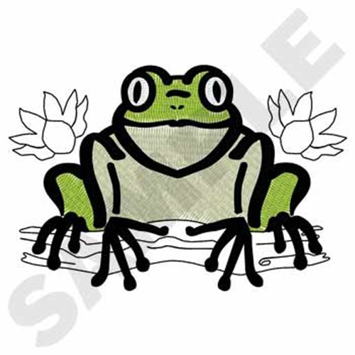 Frog Machine Embroidery Design