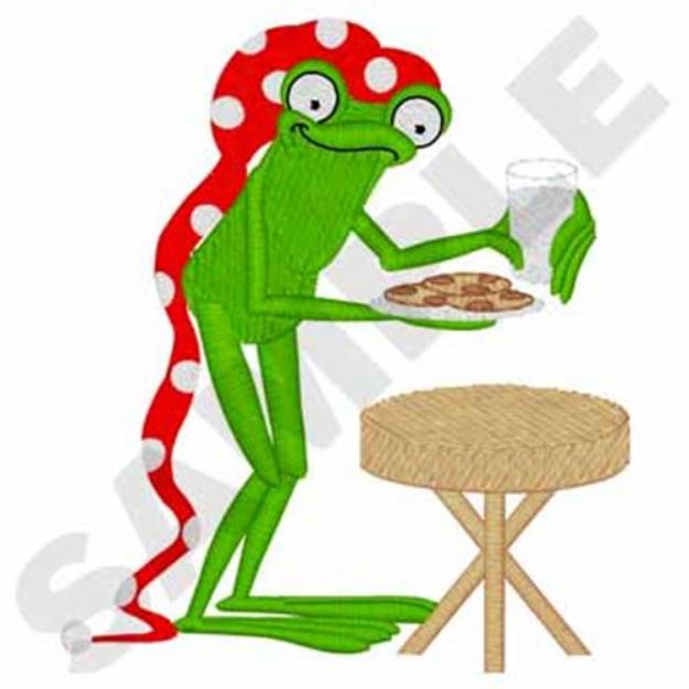 Picture of Cookies For Santa Frog Machine Embroidery Design