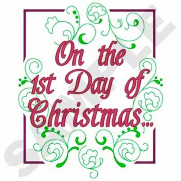 Picture of 1st Day Christmas Machine Embroidery Design