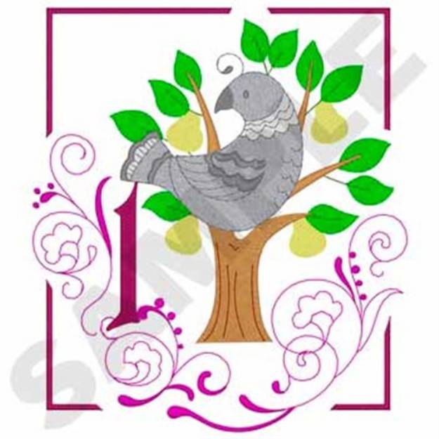 Picture of Partridge Pear Tree Machine Embroidery Design