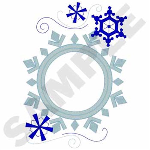 Snowflakes Applique Machine Embroidery Design