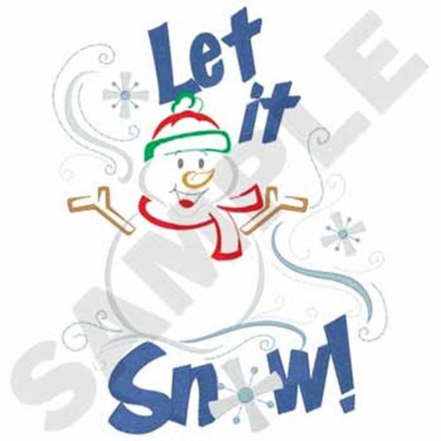 Picture of Let It Snow Machine Embroidery Design