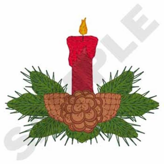 Picture of Candle Centerpiece Machine Embroidery Design