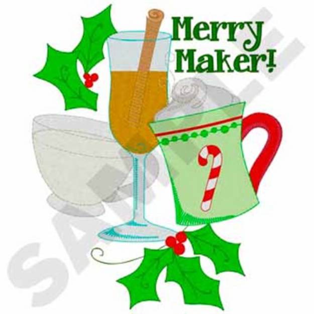 Picture of Christmas Drinks Machine Embroidery Design