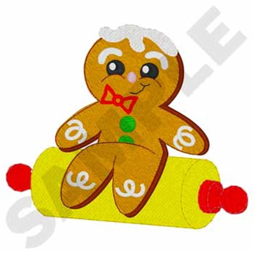 Gingerbread Man Machine Embroidery Design