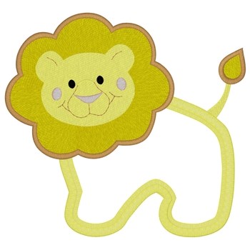 Lion Applique Machine Embroidery Design