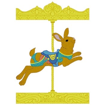 Carousel Rabbit Machine Embroidery Design