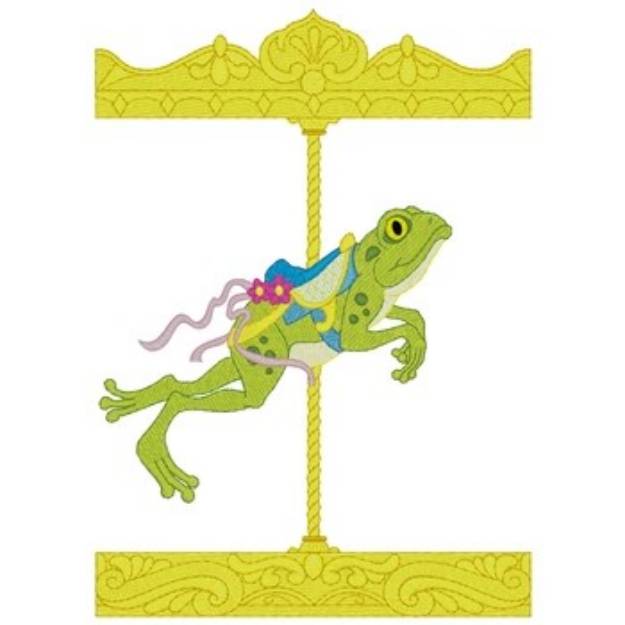 Picture of Carousel Frog Machine Embroidery Design