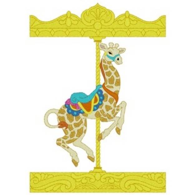 Picture of Carousel Giraffe Machine Embroidery Design