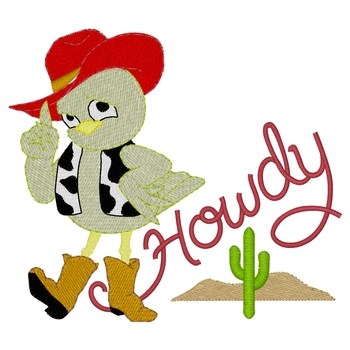 Howdy Cowboy Machine Embroidery Design