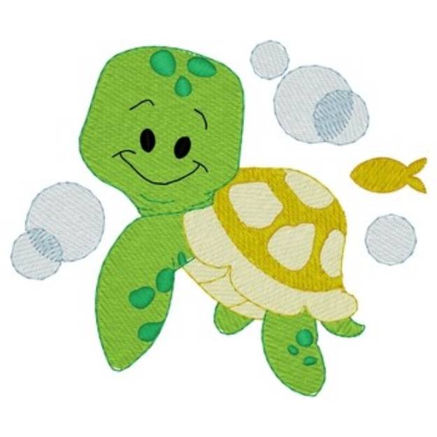 Picture of Baby Turtle Machine Embroidery Design