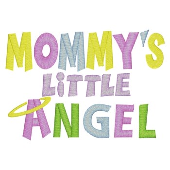 Mommys Little Angel Machine Embroidery Design