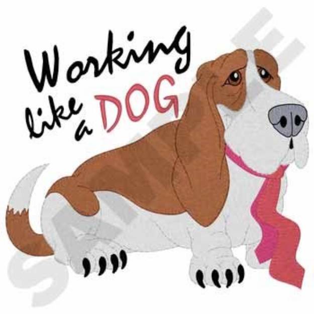 Picture of Basset Hound Machine Embroidery Design