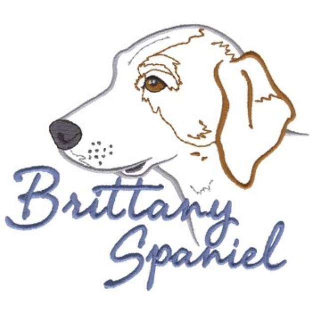 Picture of Brittany Spaniel Machine Embroidery Design