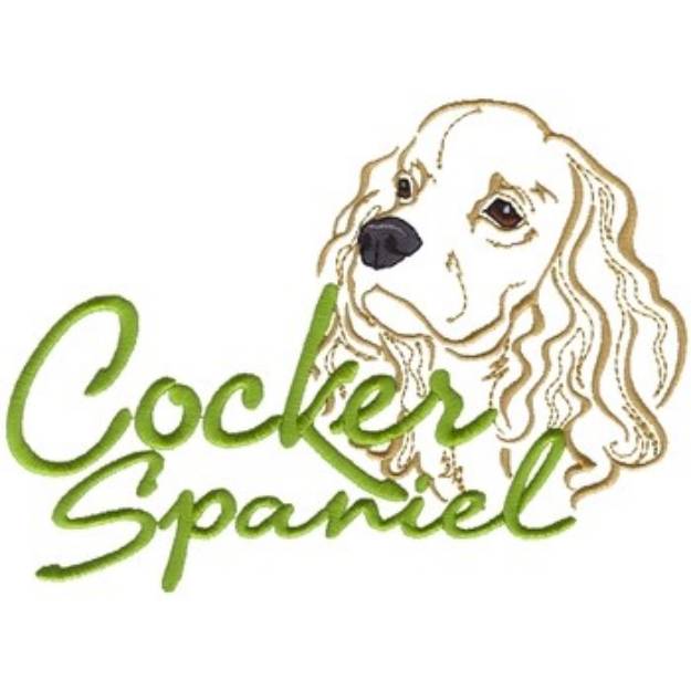Picture of Cocker Spaniel Machine Embroidery Design