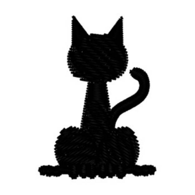 Picture of Cat Silhouette Machine Embroidery Design