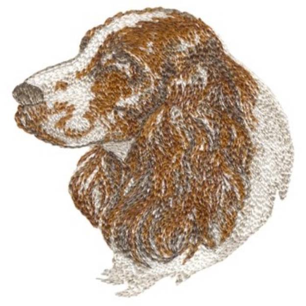 Picture of Springer Spaniel Head Machine Embroidery Design
